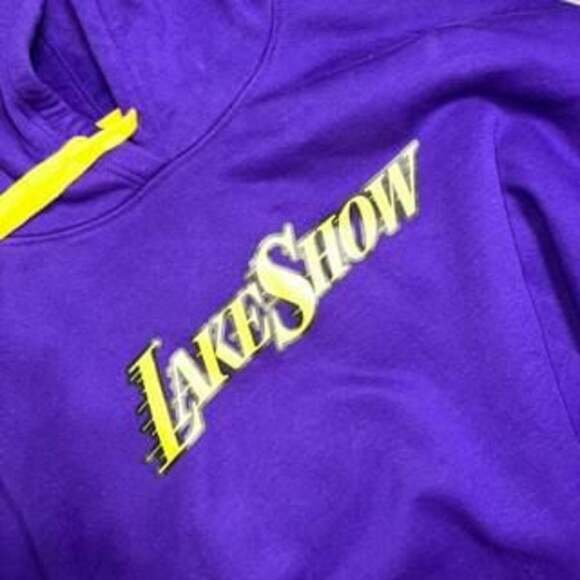 Los Angeles Lakers "Lakeshow" Hoodie Purple & Yellow NBA Basketball 3XL - Picture 3 of 6